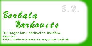borbala markovits business card